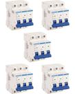 5 Disjuntor 6A Tripolar Tramontina Tdj3 Curva C 3ka