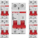 5 Disjuntor Bipolar 63 amperes Curva C 3ka Steck SDD62C63