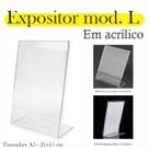 5 Display L Expositor 21x15 Acrílico Cardápio Pix Qr A5 ver 5 Display L Expositor 21x15 Acrílico Cardápio Pix Qr A5 ver
