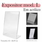 5 Display L Expositor 42x30 Acrílico Cardápio Pix Qr A3 ver
