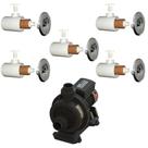 5 Dispositivo de Hidromassagem Inox + Bomba Sodramar Piscina