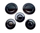 5 Espalha Chama Tampinhas Preta Fogão Cooktop Fogatti V500x