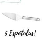 5 Espátulas para Bolos e Tortas em Inox envio Imediato 5 Espátulas para Bolos e Tortas em Inox envio Imediato