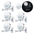 5 Espelhos Banheiro Articulado Com Ampliação 5x Luz Led 360 5 Espelhos Banheiro Articulado Com Ampliação 5x Luz Led 360