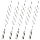 5 Espetos Tridente Inox Com Engrenagem Para Grill Giratória - Brasa Grill