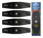 5 Faca Lâmina Roçadeira 2 Pontas 350mm Furo 1 polegada 25,4mm Berg