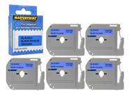 5 Fita Compatível M-k531 K531 Preto No Azul Masterprint 12mm 5 Fita Compatível M-k531 K531 Preto No Azul Masterprint 12mm