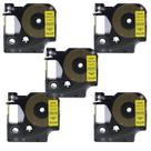 5 Fita Rotulador Dymo COMPATIVELAmarela 45018 COLORPOP LM210