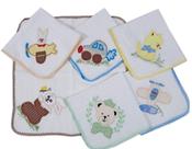 5 FRALDA DE PANO QUADRICULADA BORDADA 70 x 70Cm COM CROCHÊ 5 FRALDA DE PANO QUADRICULADA BORDADA 70 x 70Cm COM CROCHÊ