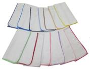 5 Fralda Luxo Lisa 70x70cm Com Crochê