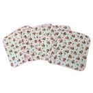 5 Fraldinha De Boca Bebê Turma Da Mônica E Cebolinha 33x33cm Com Crochê