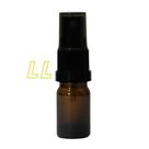 5 Frasco De Vidro Âmbar 5ml C/ Válvula Spray Preto