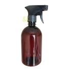 5 Frasco Pet Borrifador De 500 Ml Válvula Gatilho Preto