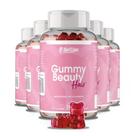 5 Frascos Gummy Hair Beauty Bari Caps para Cabelo Pele e Unha