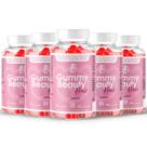 5 Frascos Gummy Hair Beauty Bari Caps para Cabelo Pele e Unha