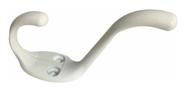 5 Gancho Cabide Grande Duplo P/ Para Parede Cor Branco 9 Cm
