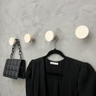 5 Ganchos bola pendurador cabide areia bege boho off white