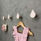 5 Ganchos de parede infantil decoração boho gota rosa 5GoMk6