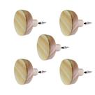 5 Ganchos Penduradores de Parede em Pinus 20mm Bola