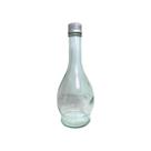 5 Garrafas De Vidro Firenze 375ml com Tampas Metal Prata