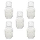5 Garrafas Moringa de Vidro 500ml com Copo Tampa 145ml Lyor Faces para Bares Restaurantes