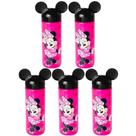 5 Garrafinhas Minnie Rosa para Festa Infantil Decoração Lembrancinha e Sacolinha Surpresa