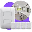 5 Interruptor (apagador) Duplo Simples Tramontina aria branco 6a 250v