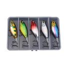5 Iscas Flutuantes Tipo Lápis com Hélices e Ação Oscilante para Pesca de Robalo e Peixe Preto 5 Iscas Flutuantes Tipo Lápis com Hélices e Ação Oscilante para Pesca de Robalo e Peixe Preto