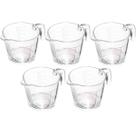5 Jarras Medidoras de Vidro com Alça e Marcações 500ml Lyor Copo Medidor de Receitas Padarias 5 Jarras Medidoras de Vidro com Alça e Marcações 500ml Lyor Copo Medidor de Receitas Padarias
