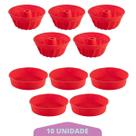 5 Kit Forma Espiral + Forma Redonda Sortida Pudim Silicone