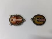 5 kits Entremeio + medalha Resina Grande Nossa Senhora das Lágrimas e Jesus Manietado