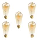 5 Lampada Filamento Led Industrial Ambar 4w Vintage Ali48