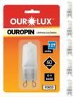 5 Lâmpada Halógena Bipino G9 60w 127v Ourolux Luz Amarelada 2800K
