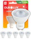 5 Lâmpadas LED Dicróica Ourolux 4w Gu10 Bivolt 2700K Cor da Luz Amarela