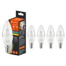 5 Lâmpadas Led Vela 2700K Quente Dimer 127V 5W E14 Ledvance