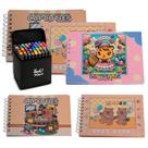 5 Livros De Desenho Colorir Antiestresse Adulto 120 Canetas 5 Livros De Desenho Colorir Antiestresse Adulto 120 Canetas