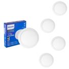 5 Luminária Led 12w Sobrepor Philips 6500k Bivolt 17cm Red.