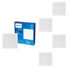 5 Luminária Led Plafon 6w Embutir Philips 6500k Biv. 400lm