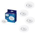 5 Luminária Led Spot SL052 4.2w Philips 6500k Luz Fria Biv.