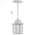 5 Luminaria Pendente Externo Vintage Colonial Injetado Branco Alz16