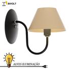 5 Luminárias Arandela Retrô Vintage de hotel com soquete E27 bivolt cúpula termoplástica completa