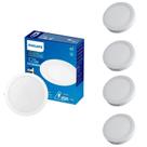 5 Luminárias Plafon Led 12w Philips Embutir 6500k Bivolt