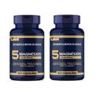 5 Magnesio 120 cápsulas 500mg kit 2 frascos 60 cápsulas Muwiz