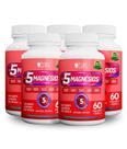 5 magnésios suplemento 500mg 60 cápsulas fórmula com 5 tipos de magnésio caps 1