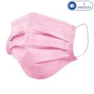 5 Máscaras Cirúrgicas Rosa Descartáveis Tripla Camada 5 Máscaras Cirúrgicas Rosa Descartáveis Tripla Camada