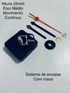 5 Mecanismos de relógio para parede com sistema encaixe de rosca e altura 22mm Eixo Longo Contínuo