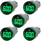 5 Medidor Frequencímetro Digital 22mm Verde AD22-22Hz-G de 0~99Hz Alimentação 20~400Vca