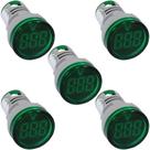 5 Medidor Voltímetro Digital 5-60Vcc Verde 22mm AD22-22VS-DC-G Corrente Contínua