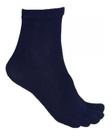 5 Meia De Dedo Algodao Soquete Masculina Adulto Luva Inverno Azul Marinho