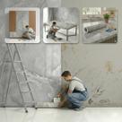 5 Metros Papel Parede Sala Quarto Escritório Adesivo Cinza 5 Metros Papel Parede Sala Quarto Escritório Adesivo Cinza